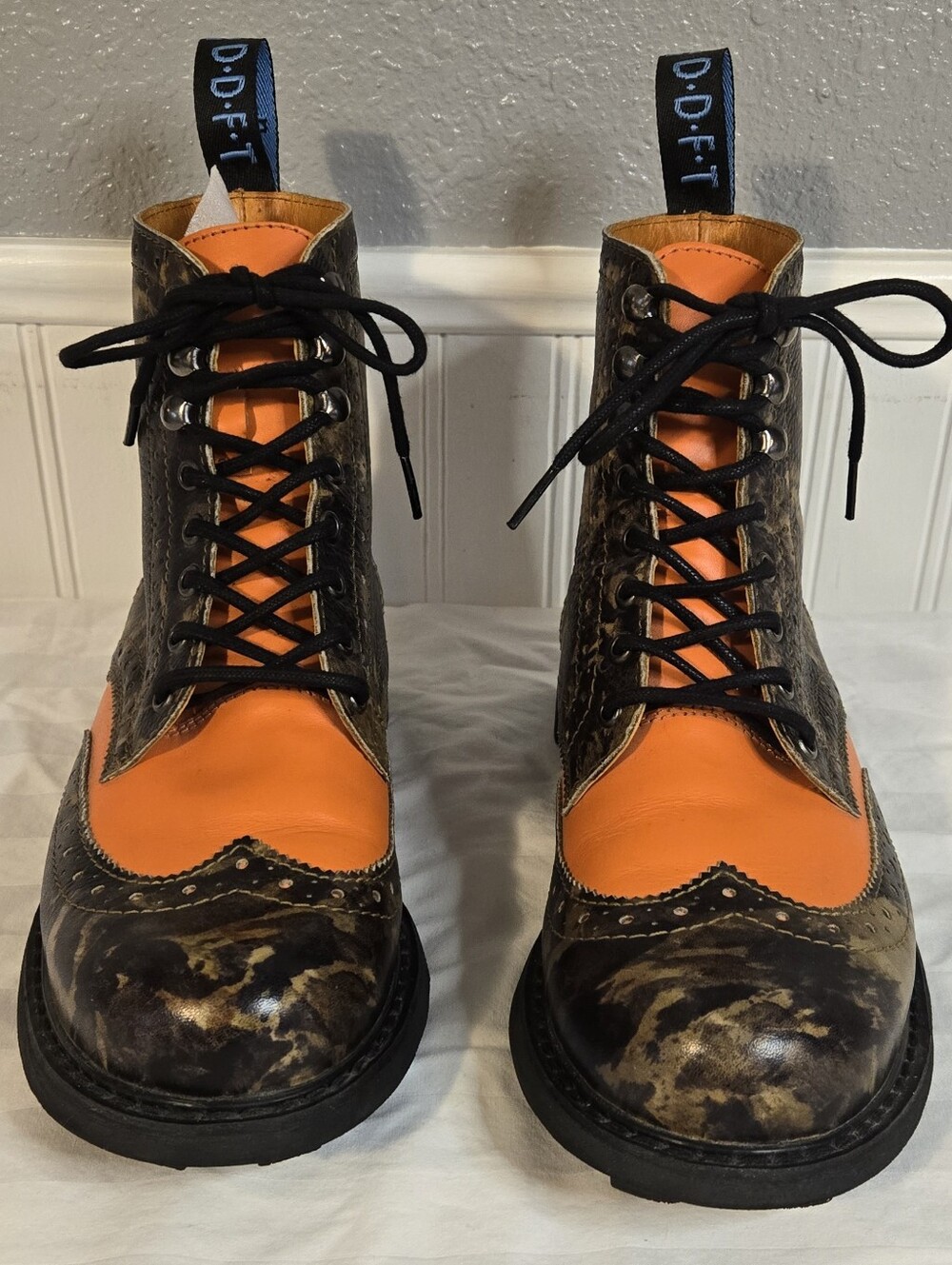 John Fluevog Leather Combat Boots